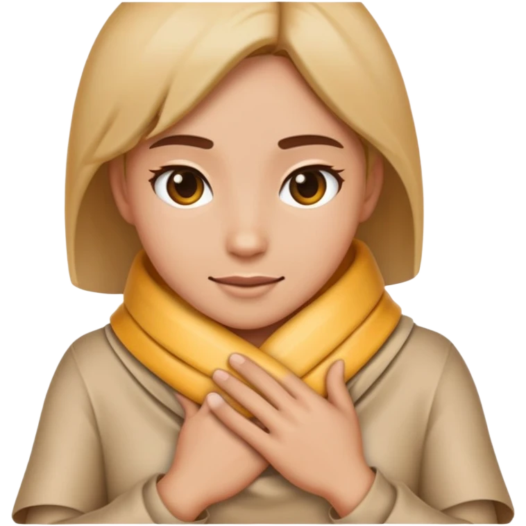emoji using hands to wrap around neck  emoji