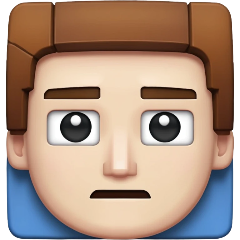 square shape minecraft herobrine face  emoji