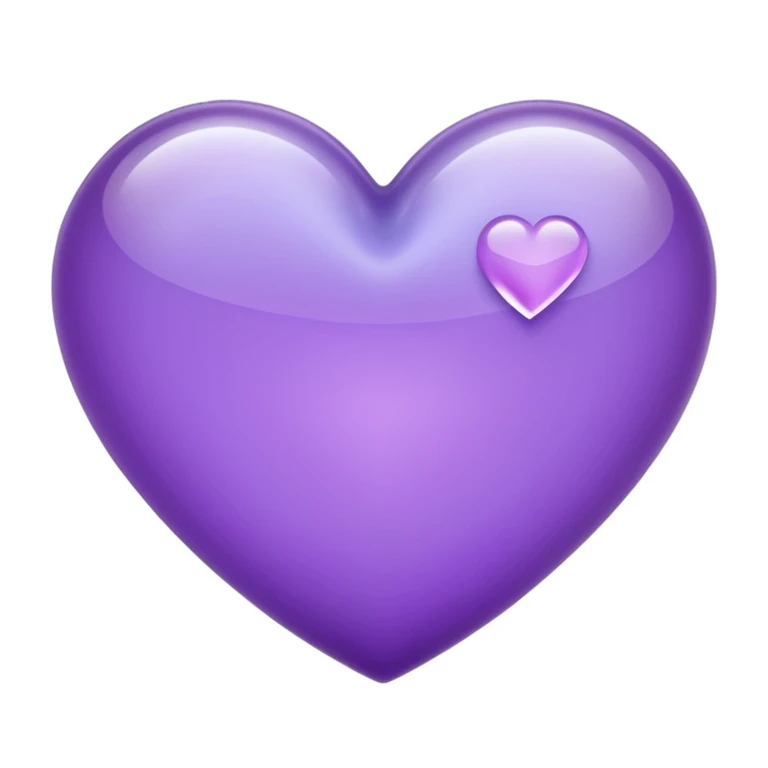 purple heart with a frosted glass effect emoji