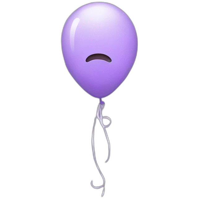 Lilac sad balloon emoji