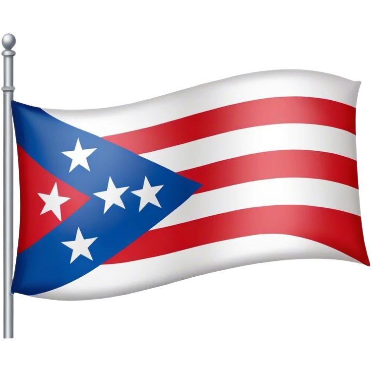 black and white puerto rico flag emoji