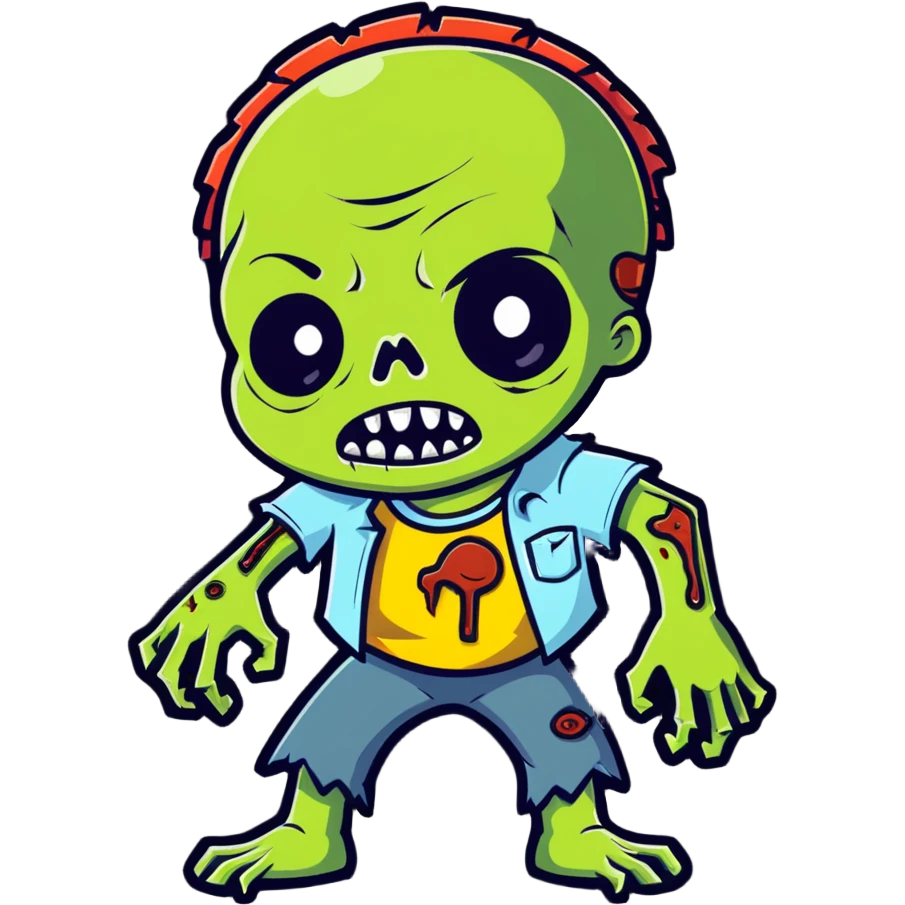 zombie inspired by The Walking Dead emoji