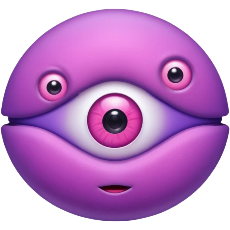 starro pink and purple with one round eye emoji