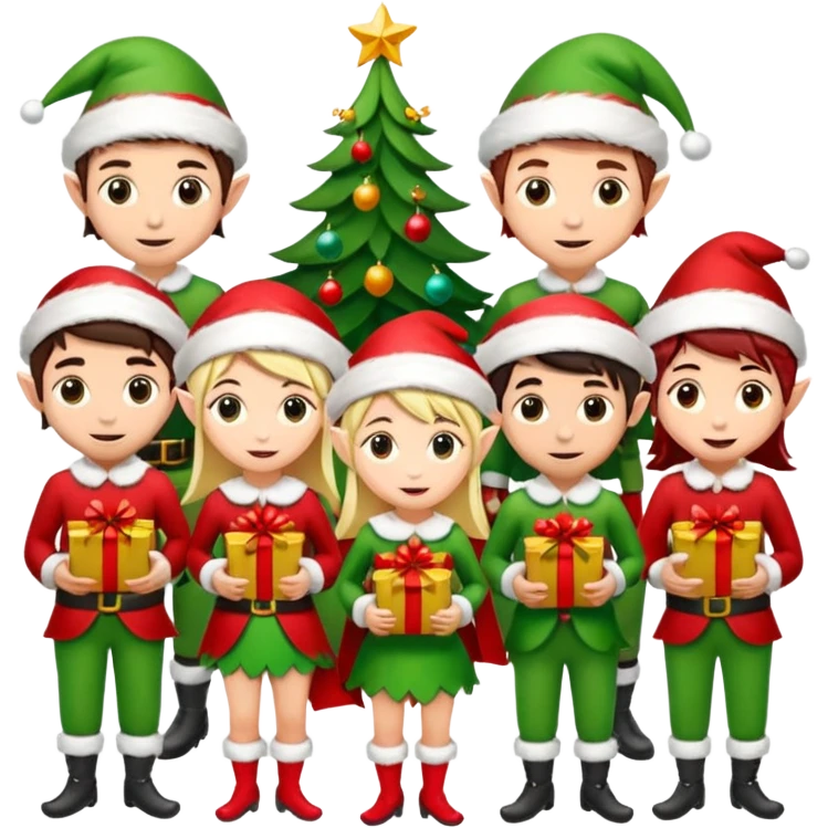 10 Christmas Elfs man’s  emoji