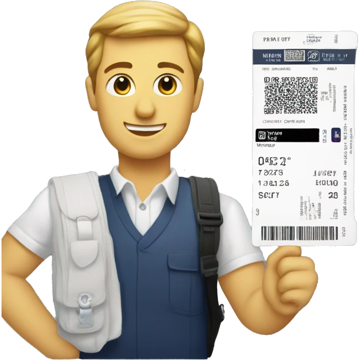 Boarding pass from LYS To JFK emoji