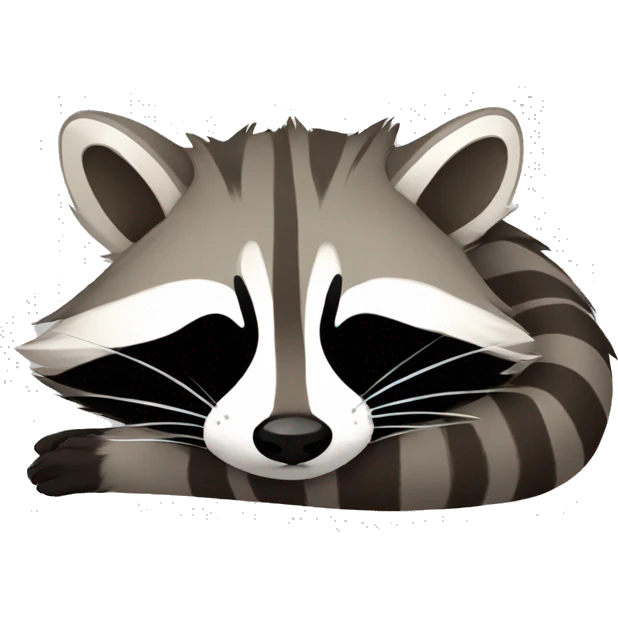 raccoon sleeping emoji