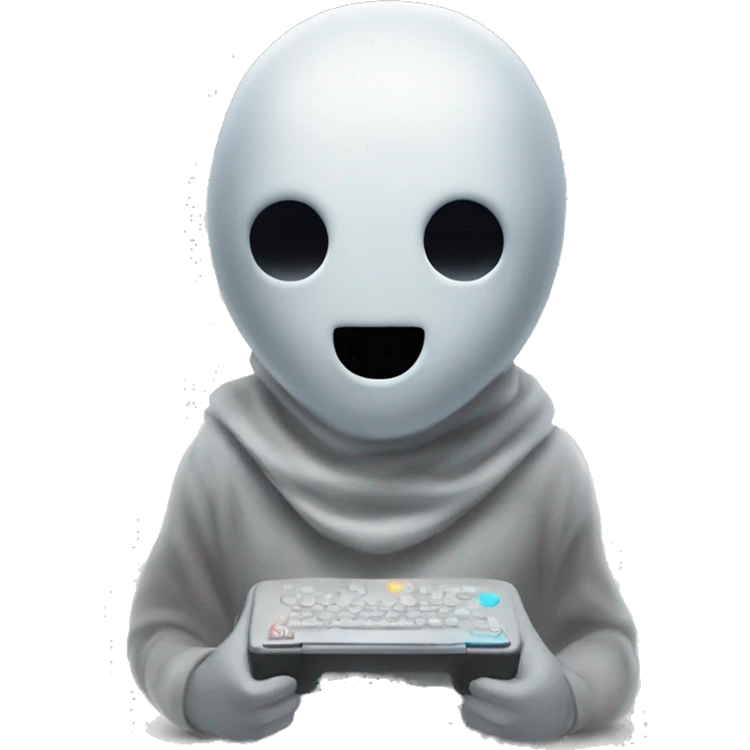 fantasma jugando videojuegos emoji