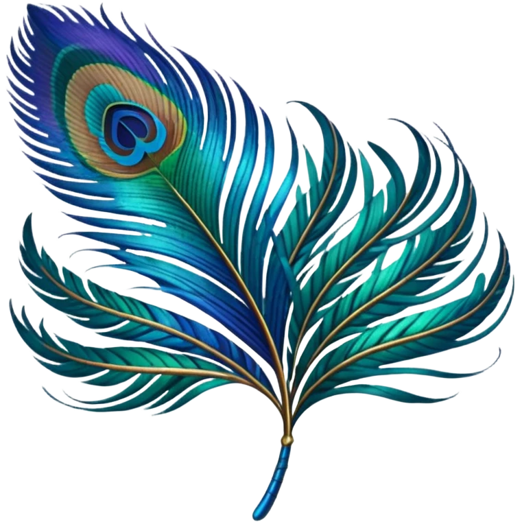 Peacock feather emoji