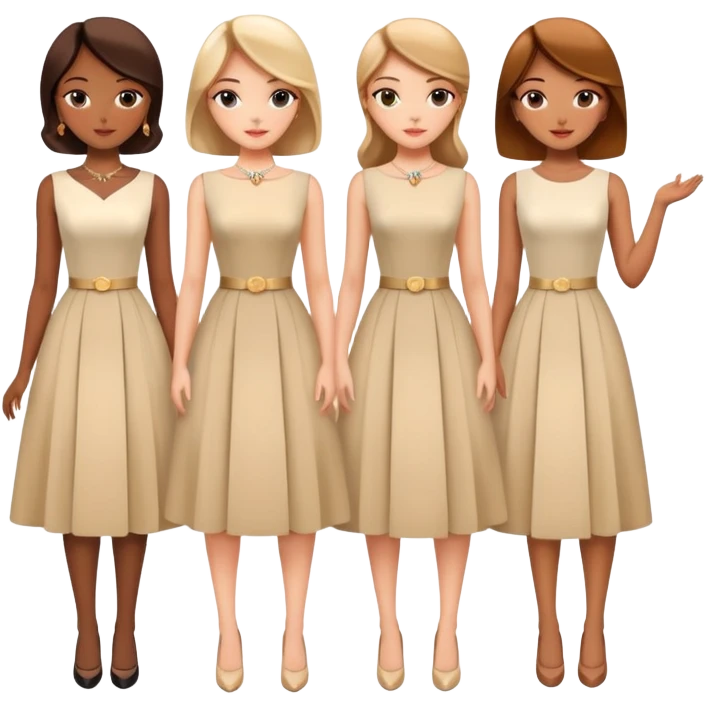 beautiful girls in elegant attire emoji