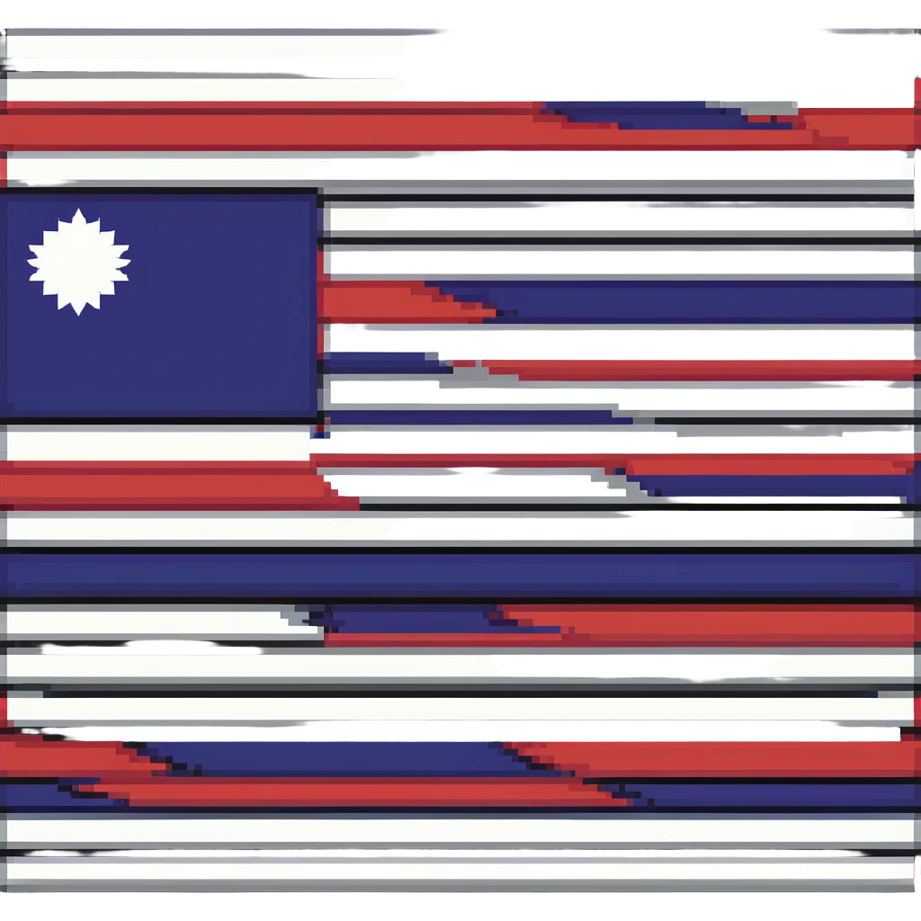 Thai flag with red, white, and blue horizontal stripes emoji