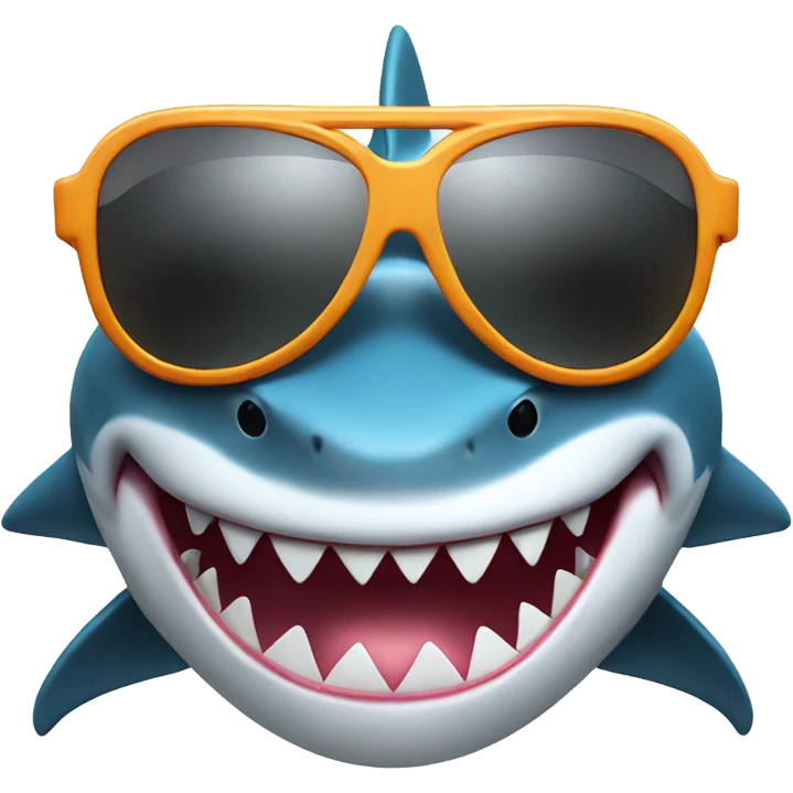 Shark wearing Cartiers sun glasses emoji