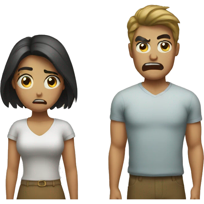 angry couple crying emoji