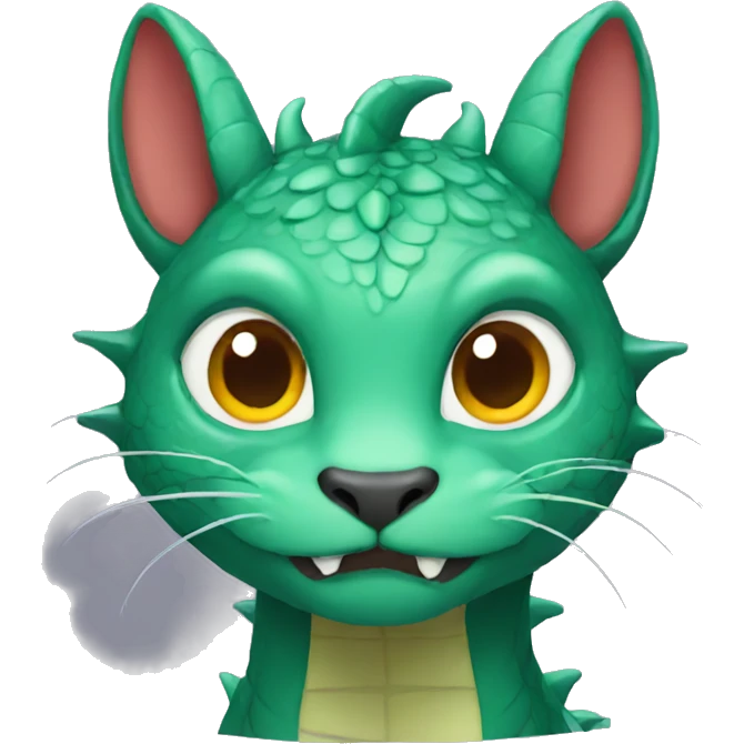 Dragon with cat face emoji