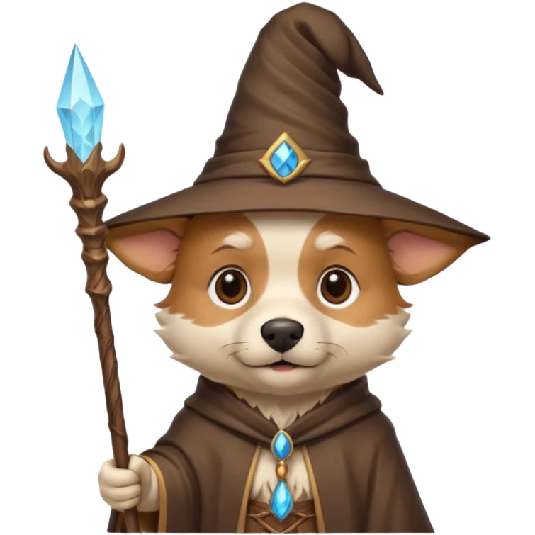 Dog wizard emoji