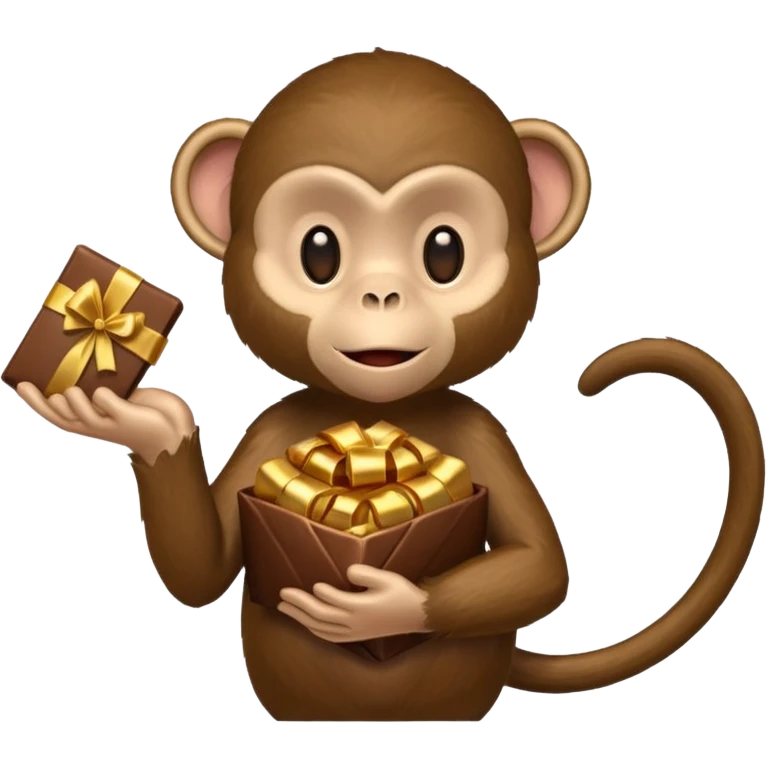 monkey handing out chocolate emoji