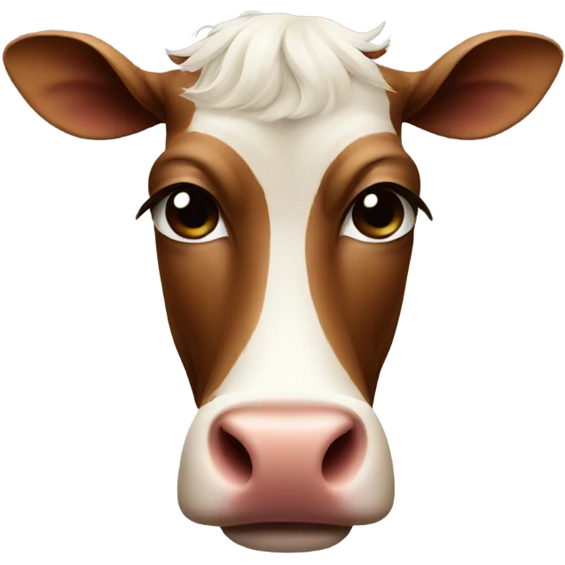 Cow closing one eye only emoji