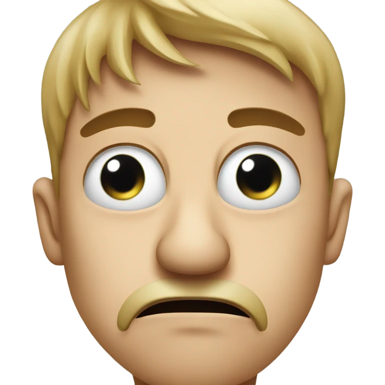 Pinching his nose cause it stinks emoji