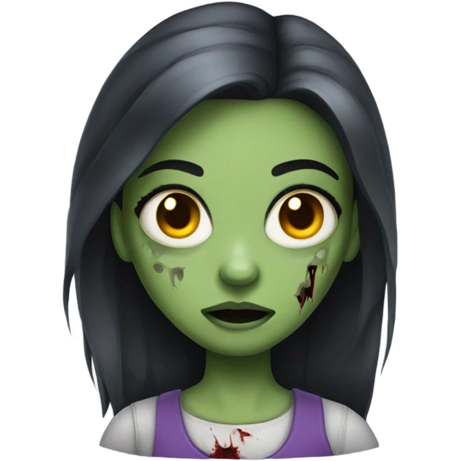 girl zombie with dark hair emoji
