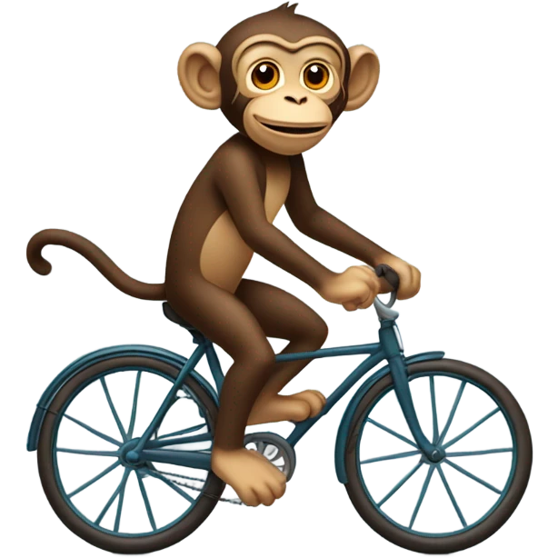 Monkey riding a bike emoji