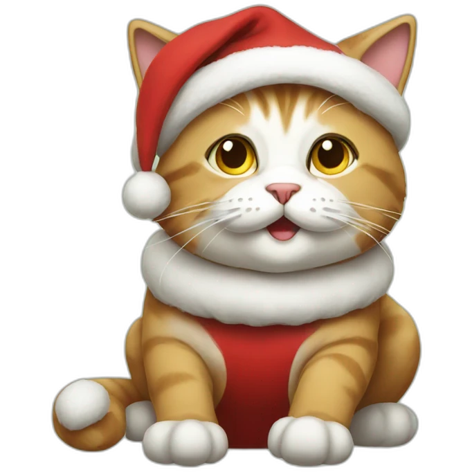 Santa cat emoji