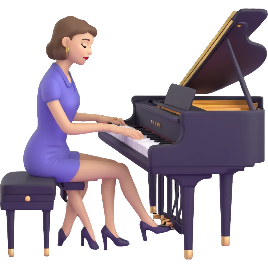 Arizona Muse playing the piano emoji