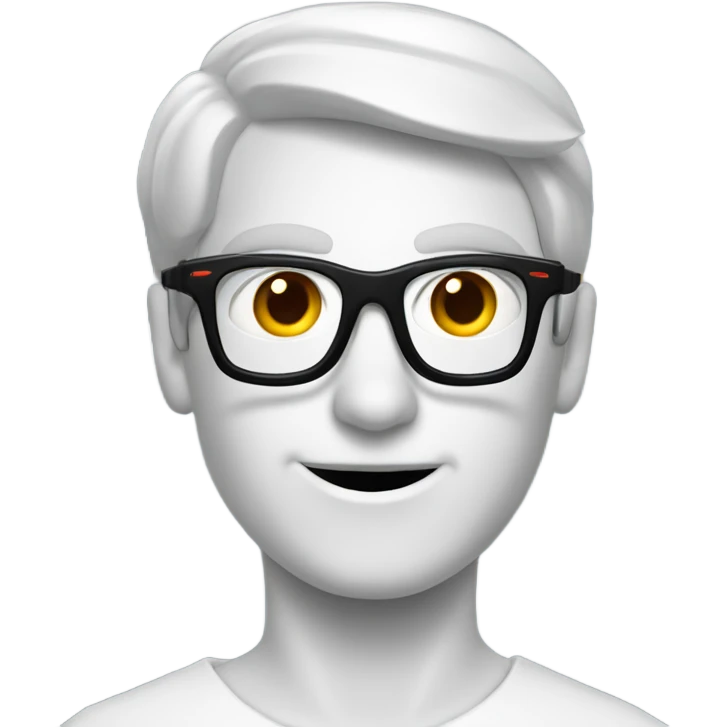 Peli roja con gafas negras  emoji