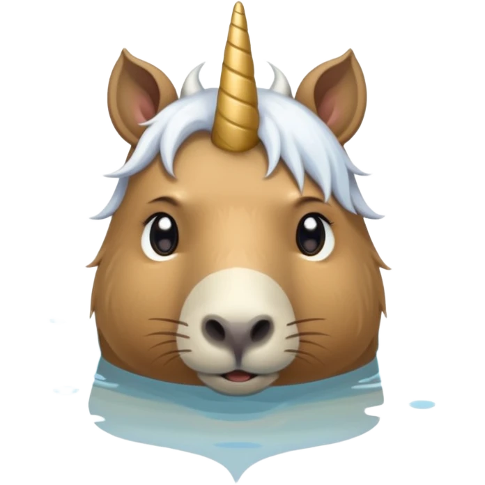 sad capybara unicorn hybrid emoji