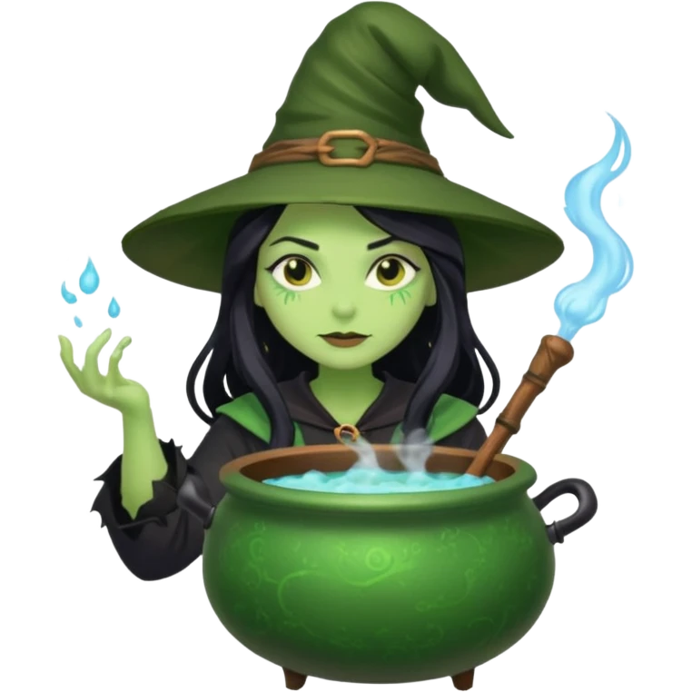green witch cooking potion emoji