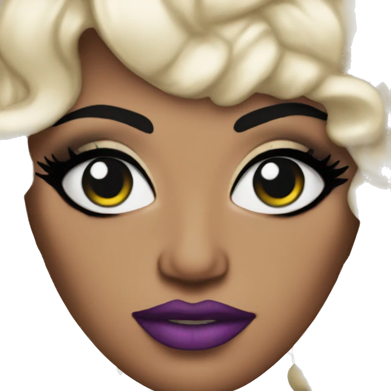 Drag queen with intense makeup emoji