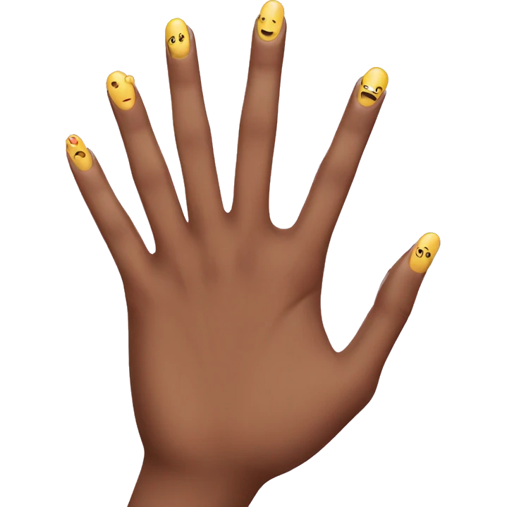 hand with acrylic nails emoji