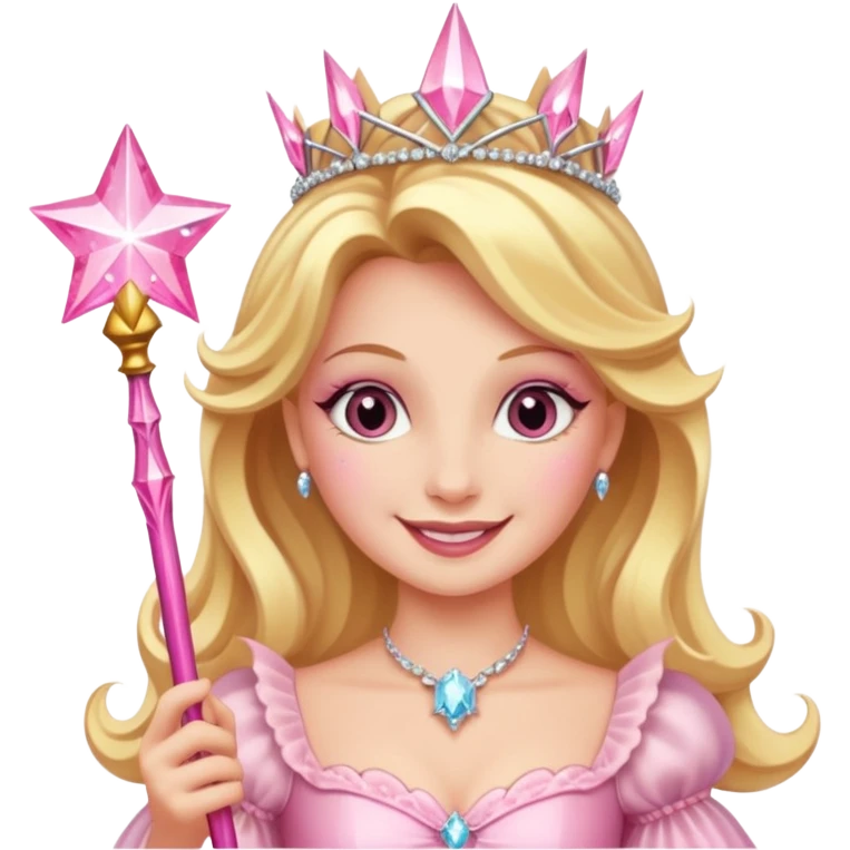glinda pink sparkle wand from wicked  emoji