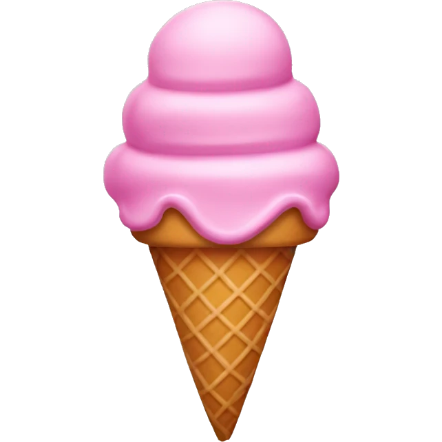 Pink ice cream cone emoji