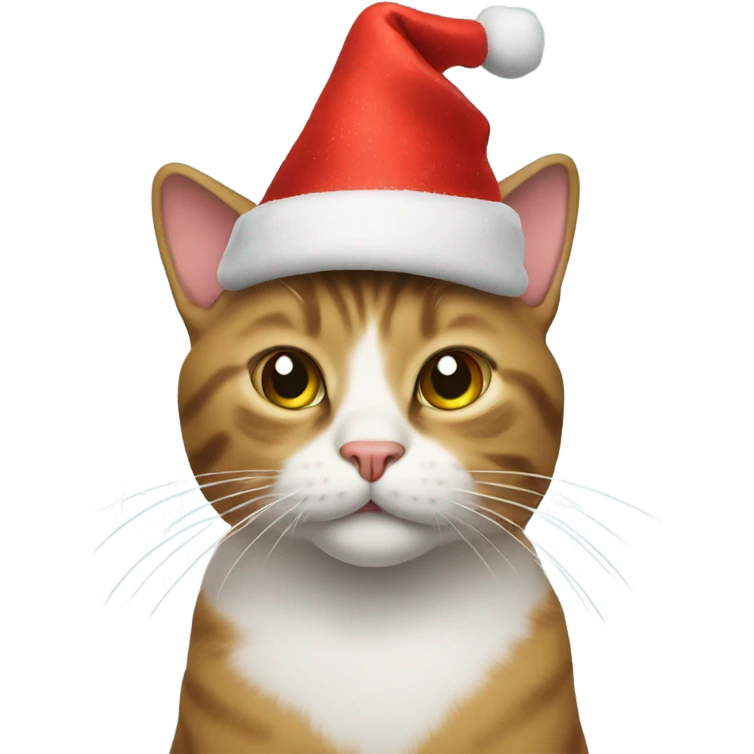 Cat in Christmas hat  emoji