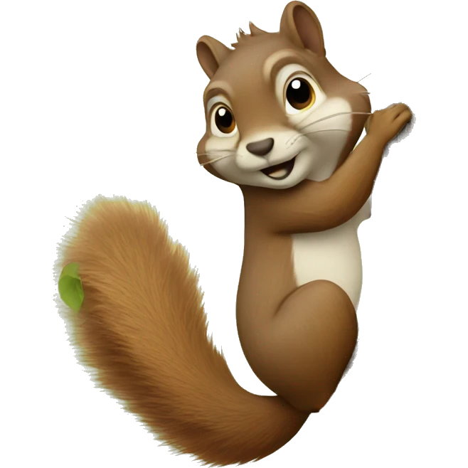 Tree with a squirrel  emoji