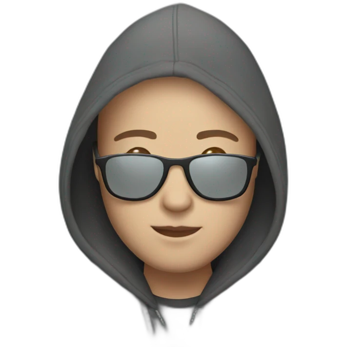 bald photographer in a hoodie emoji