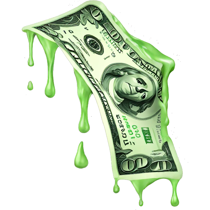 DOLLAR melting emoji