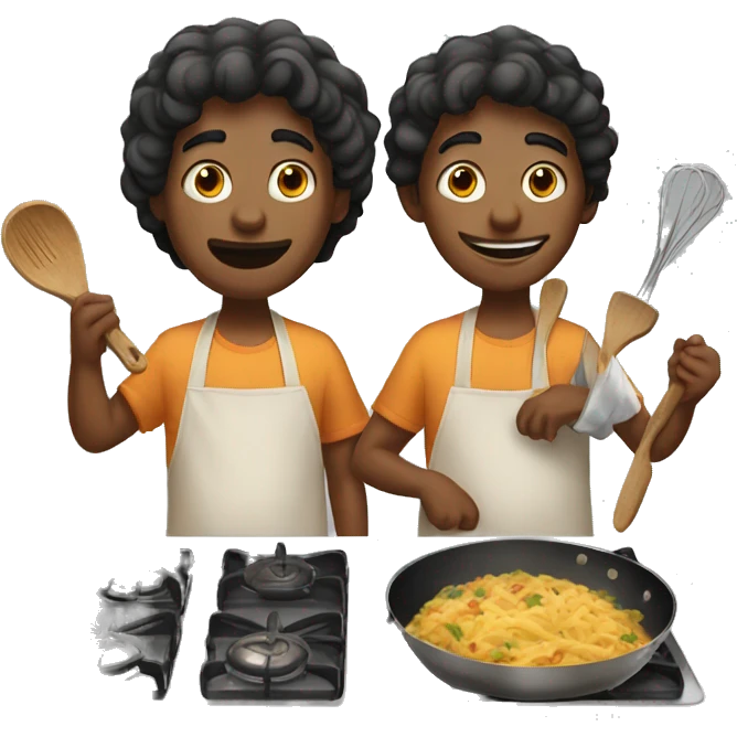 Brothers cooking emoji