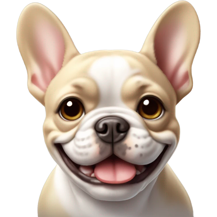 French bulldog laughing emoji