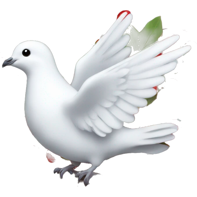 Dove with red berries emoji