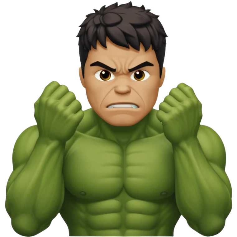 Create a man in a Hulk costume facepalming  emoji