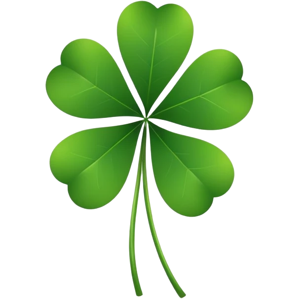 Outline of a four leaf clover emoji