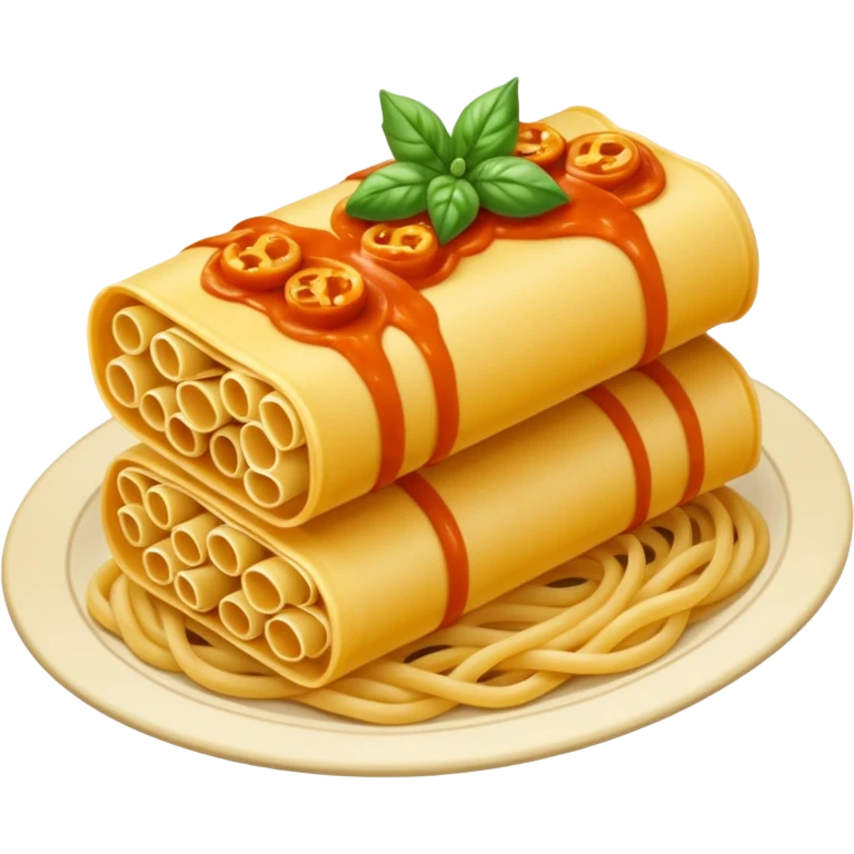 Dragon con cuerpo de pasta canelloni emoji
