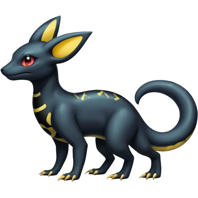 Pastel Salandit-Umbreon-Fakémon-hybrid-creature (full body)  emoji