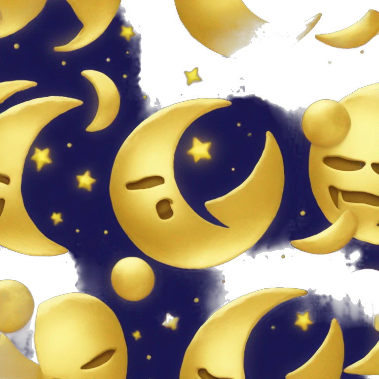 Solid gold moon emoji