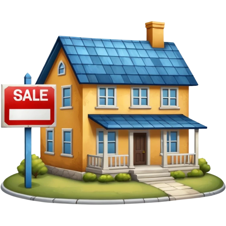 House with for sale sign emoji