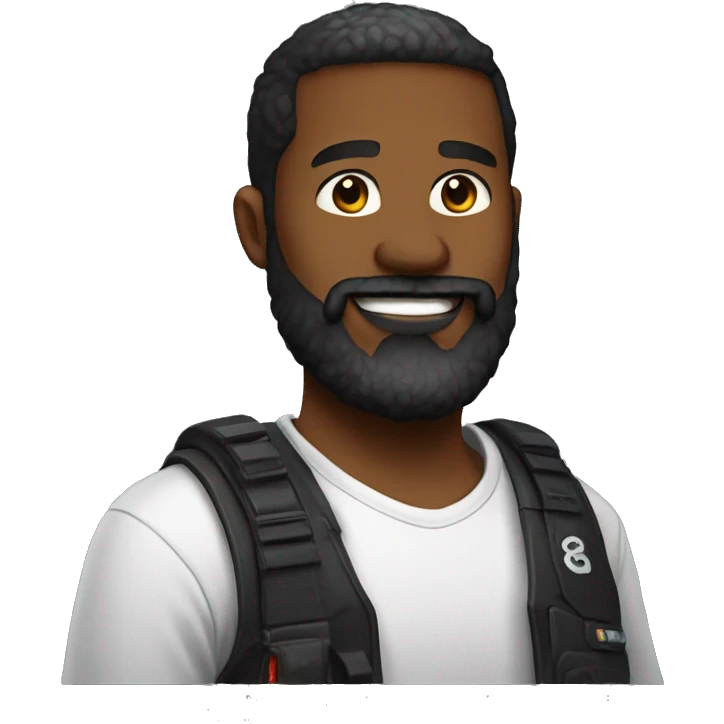 Gamer 28 years with beard black  emoji