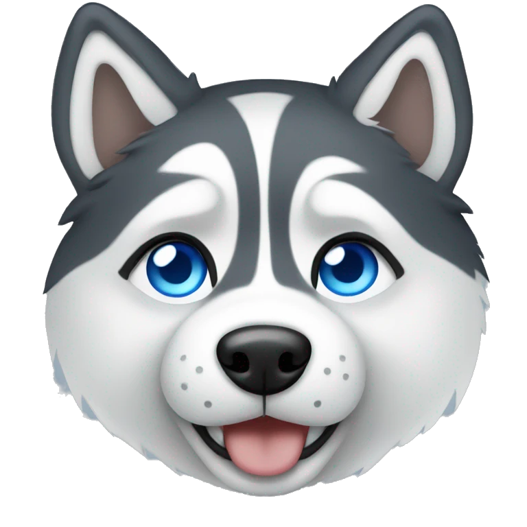 husky with blue eyes  emoji