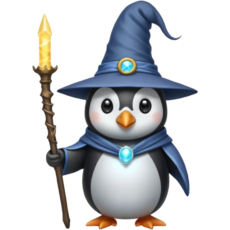 Penguin Wizard emoji