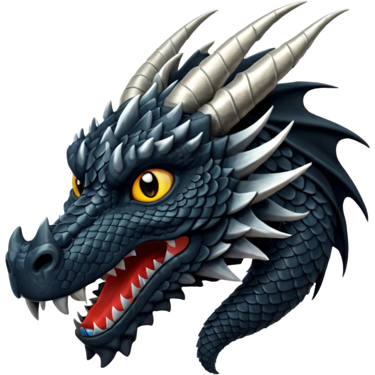 

black dragon head emoji