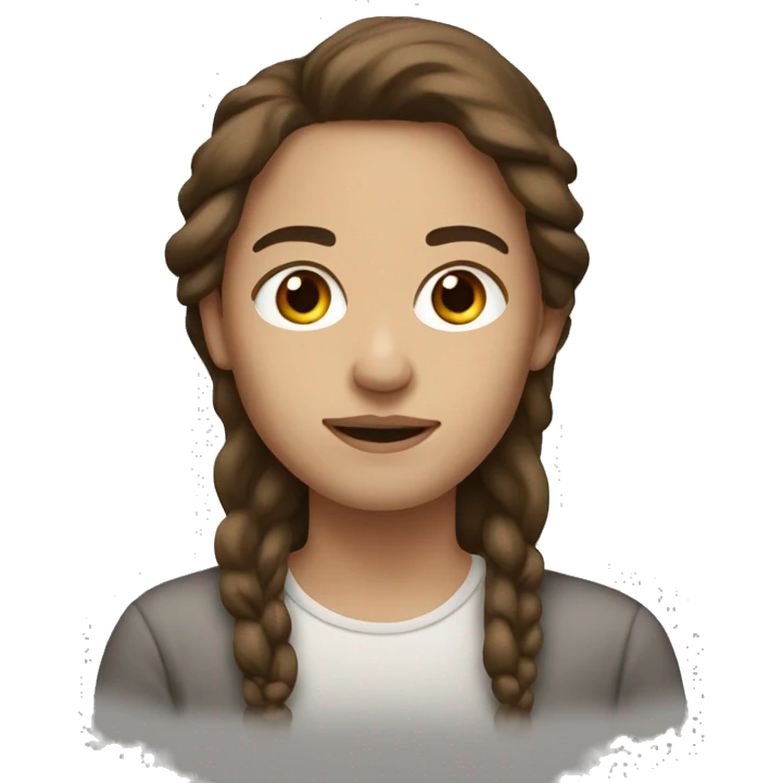 Create a prgrammer with brown eyes and brown hair and light skin emoji